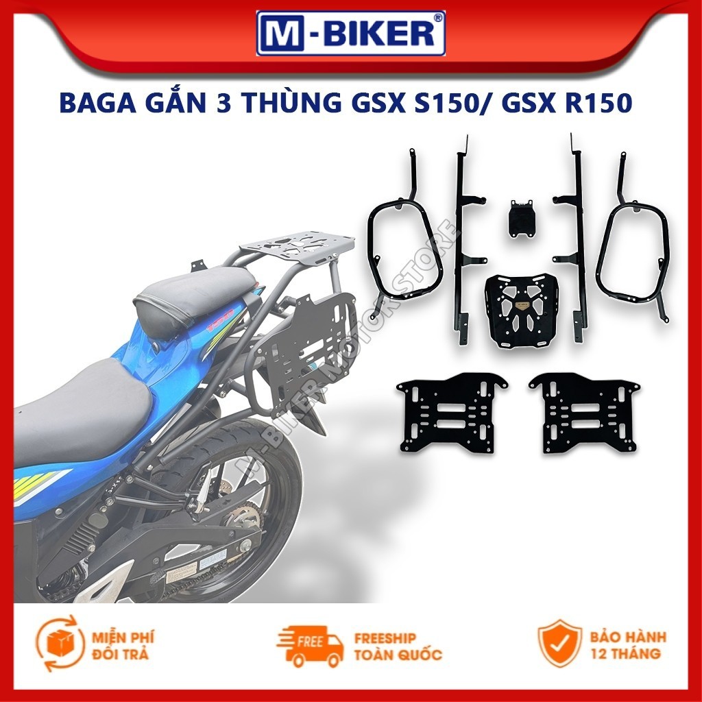 Baga GSX S150, Baga GSX R150, Baga sau gắn khung treo thùng hông 2 bên dành cho Suzuki GSX S150/R150
