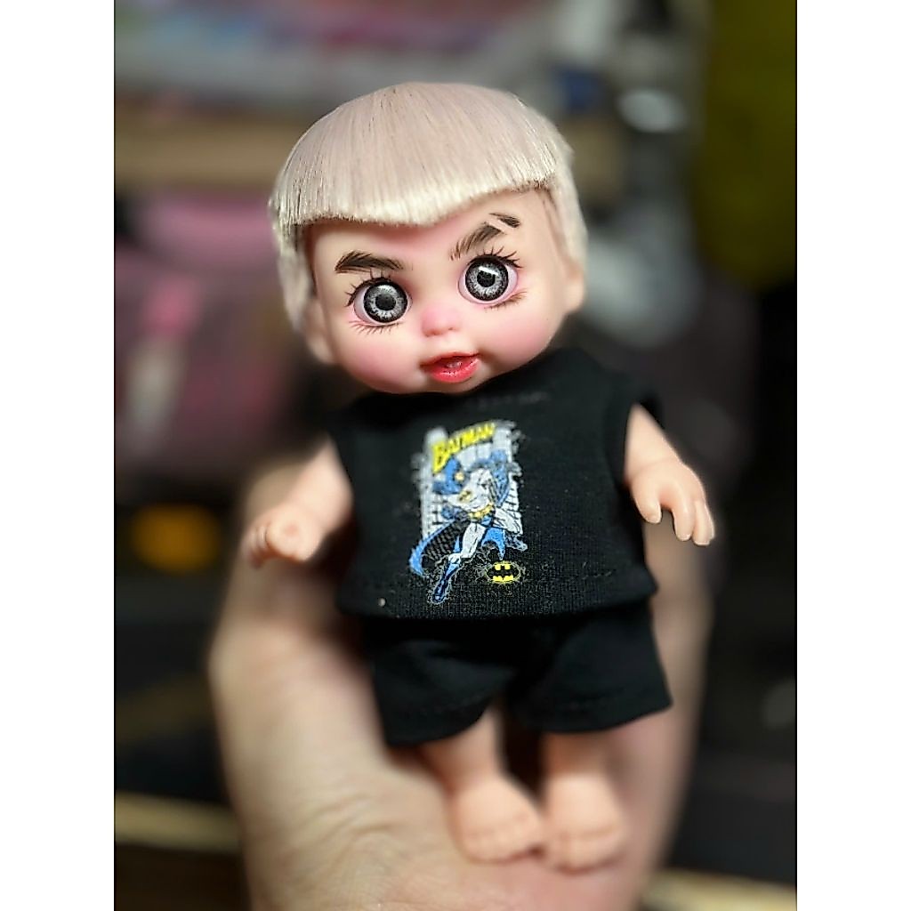 Doll trai 5inch thân nhựa tái xinh(tặng kèm vòng tay cho bé)