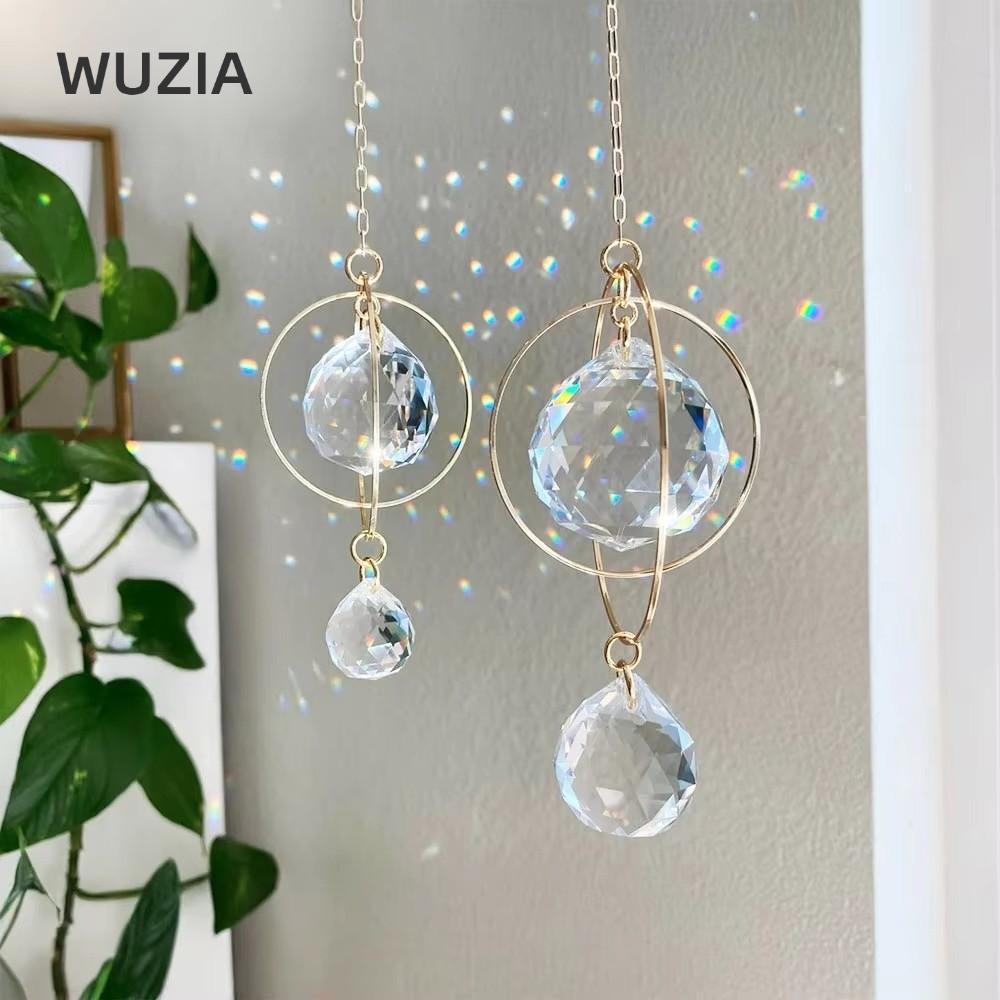 WUZIA Crystal Sun Catcher, Galaxy Metal Suncatcher Crystal Jewelry, Nhẫn Mặt Dây Chuyền Làm Vườn Thủ