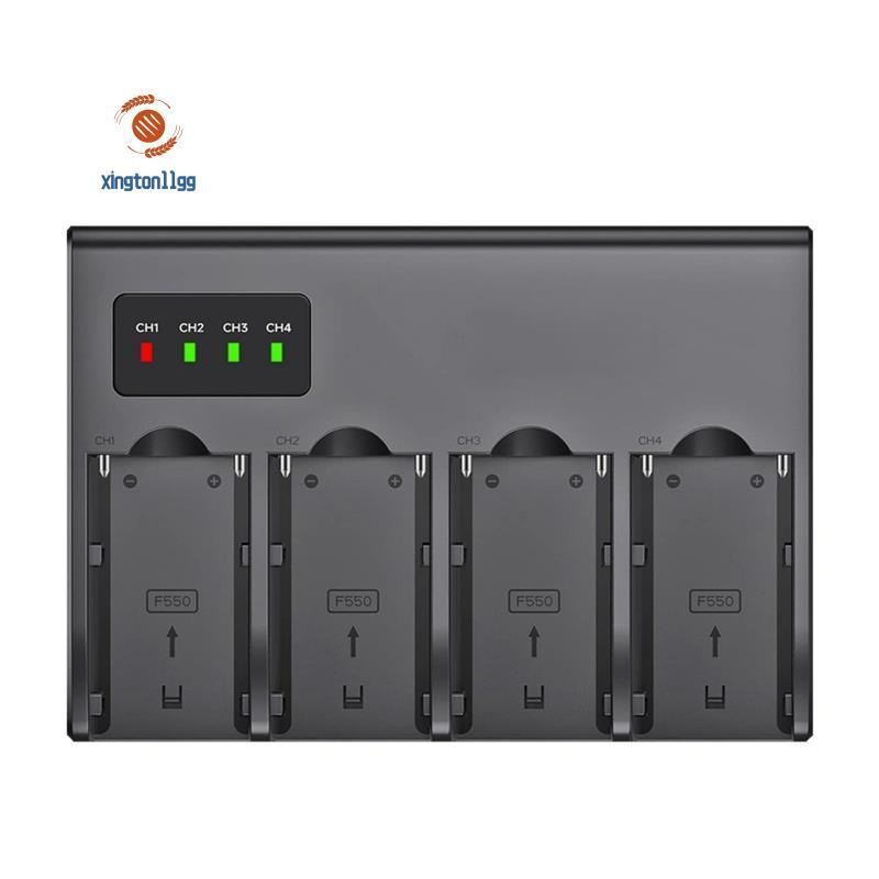 NP F960 NPF970 NP-F970 Bộ sạc pin máy ảnh kỹ thuật số 4 kênh W Màn hình LCD NP-F550 F750 F970 (Phích