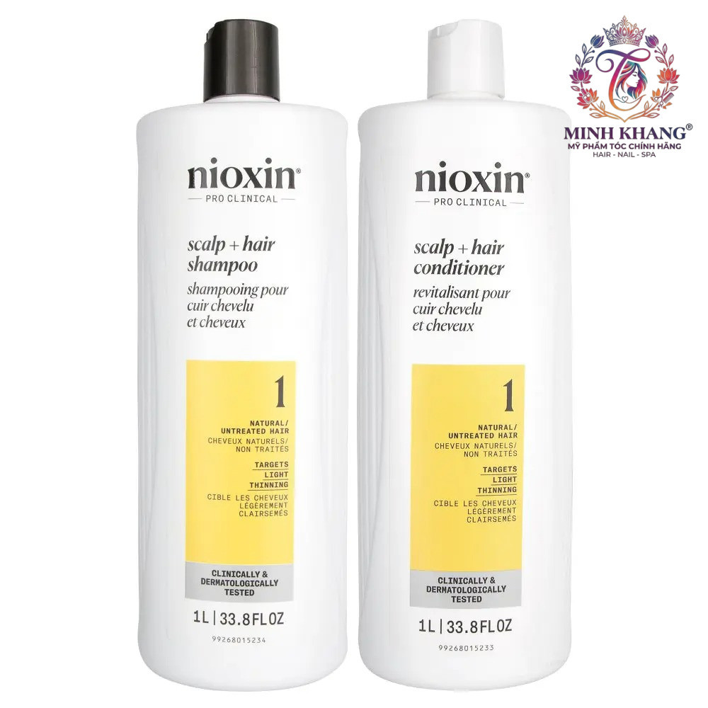 Dầu gội xả chống rụng tóc Nioxin System 1 1000mlx2 [ MK ]