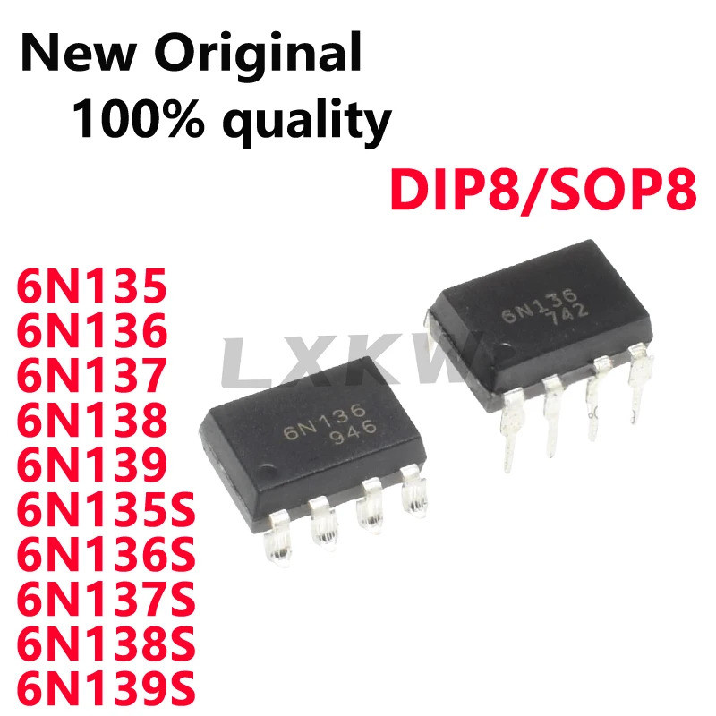 5 / Chiếc Mới Chính Hãng 6N135 6N136 6N137 6N138 6N139 DIP 6N135S 6N136S 6N137S 6N138S 6N139S SOP Op
