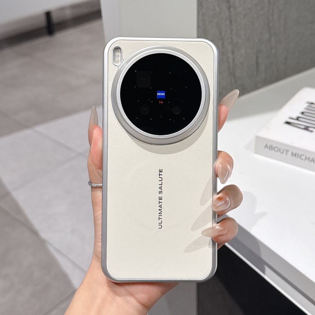 Ốp điện thoại tính khí họa tiết bằng da vải thiều Thích hợp cho VIVO X300 Pro vivo X200 Ultra vivo X