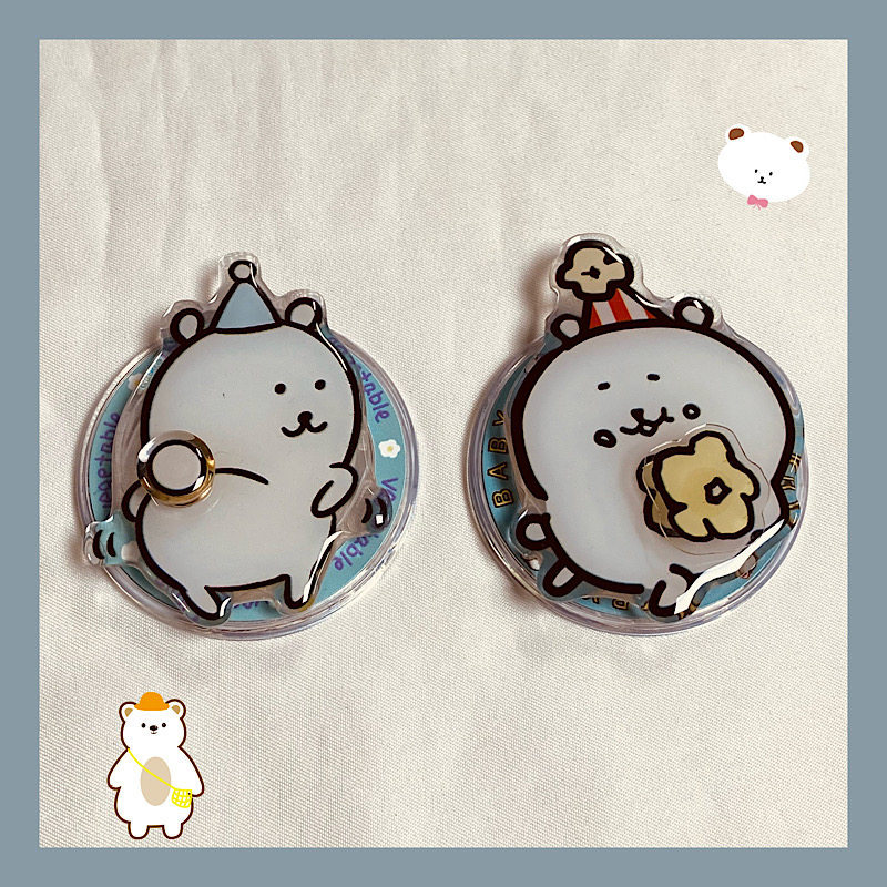 popsocket magsafe popsocket Lắc Hoạt Hình Dễ Thương Gấu Trắng Cô Gái Trái Tim Sáng Tạo magsafe Túi K