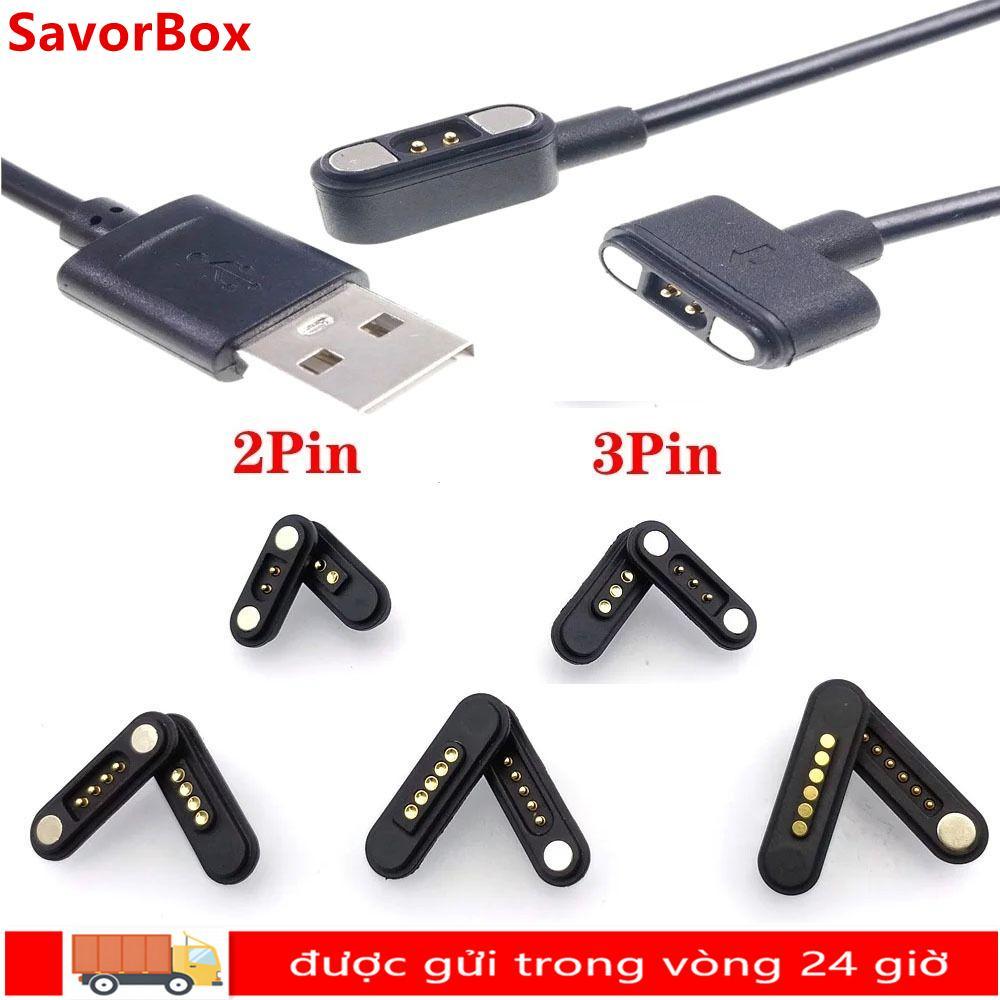 Đầu nối Pin Pogo từ tính SAVORBOX DC, Đầu nối từ tính Pogopin chống nước 2Pin 3Pin 4Pin 5Pin, Đầu nố
