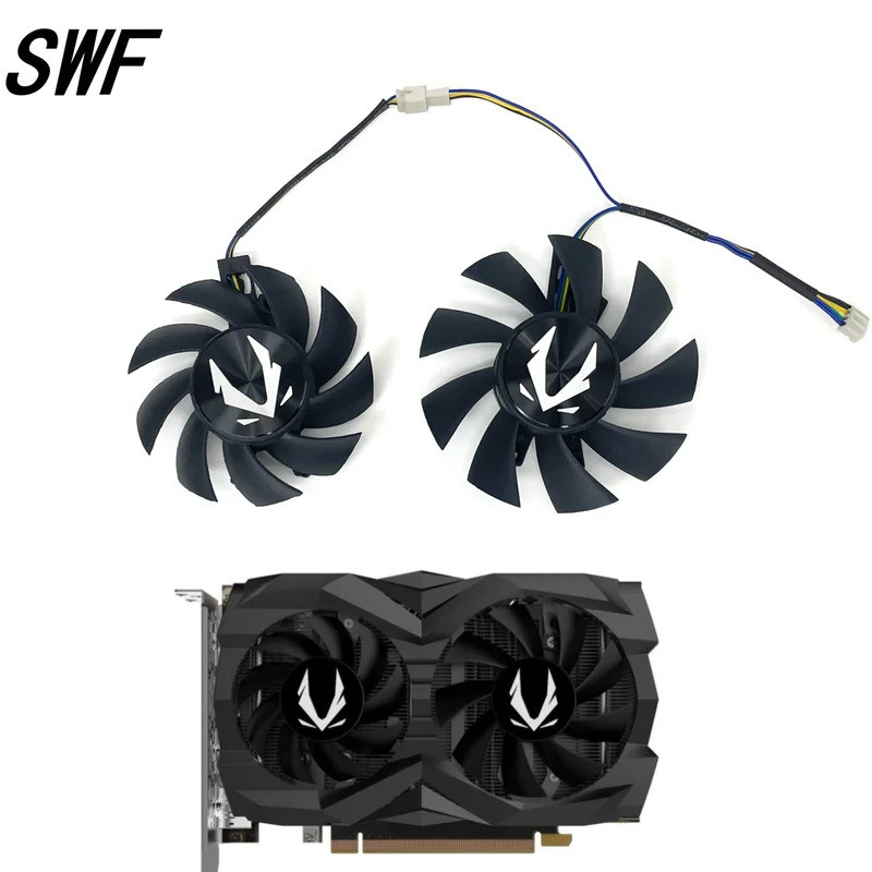 -New 2 Cái / bộ GA72S2U GA82S2H 75mm 0.32A 4Pin Quạt Làm Mát Cho ZOTAC GAMING GeForce GTX 1660 SUPER