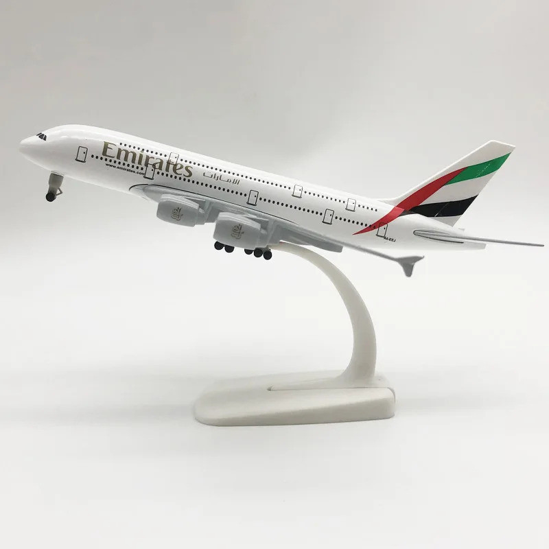 Mô hình máy bay JASON TUTU 20CM Emirates Airbus A380 kim loại diecast, đồ sưu tập, quà tặng