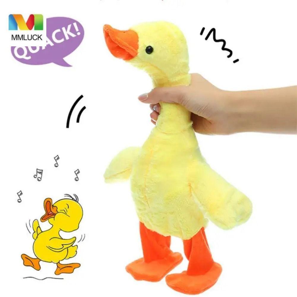 MMLUCK Đi Bộ Vịt Sang Trọng, Đồ Chơi Vịt Nói Điện Đa Năng, Giáo Dục Dễ Thương Thoải Mái Mềm Mại Sang