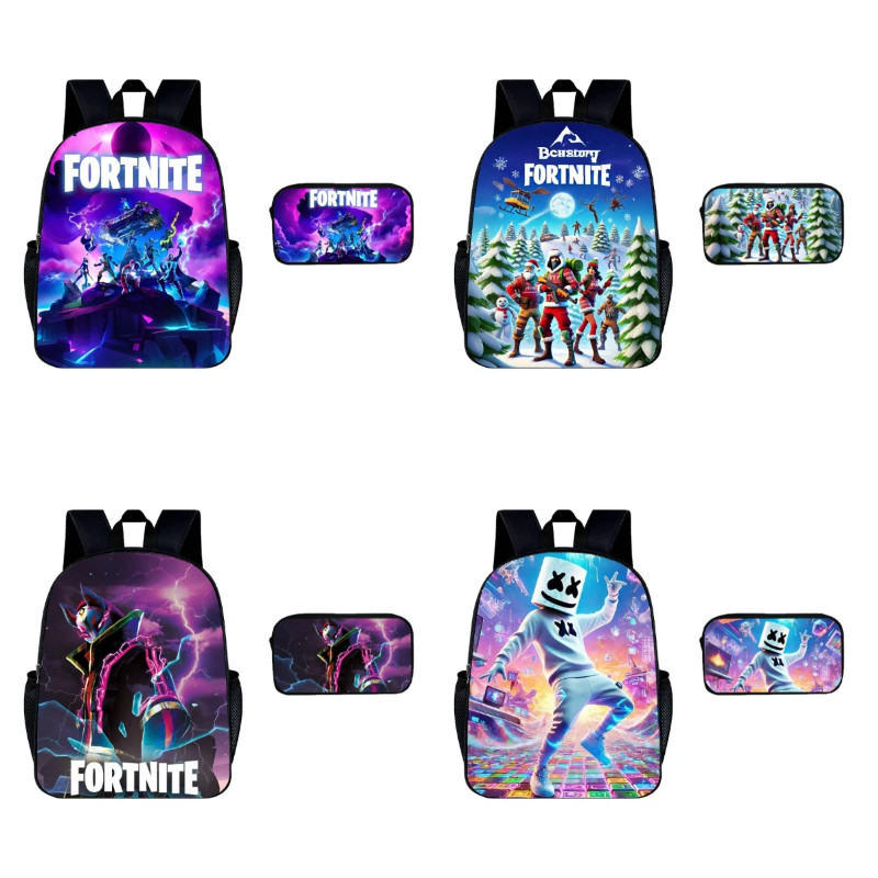Fortnite Fortnite Ba Lô Chung Cho Sinh Viên Tiểu Học Nam Và Nữ, Ba Lô Nhẹ, Túi Bút Văn Phòng 2 Mảnh