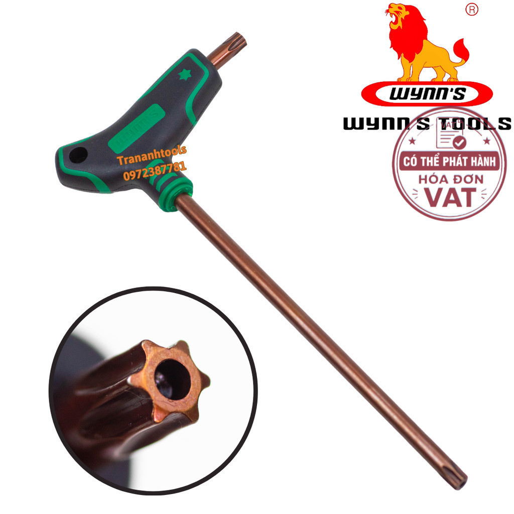 Hoa thị chữ T Wynn's chất liệu S2 các cỡ từ T10 T15 T20 T25 T27 T30 T40 T45 T50, chữ T vặn ốc hoa th