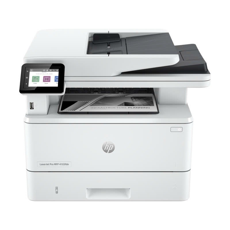 Máy in đa chức năng đảo mặt HP LaserJet Pro MFP 4103FDN - 2Z628A (scan copy ADF 2 mặt, Fax)