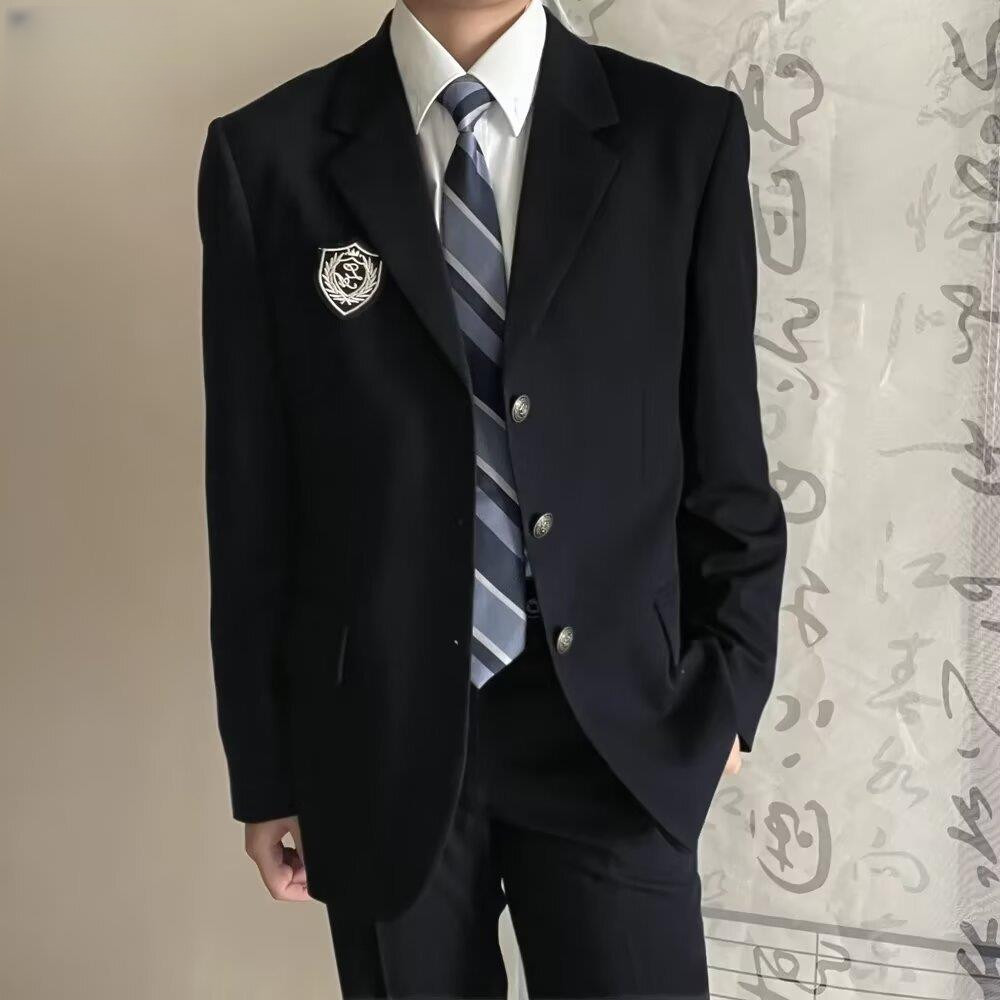 Mùa Xuân Thu Rời Ruffian Đẹp Trai Bộ Đồ Thường Ngày Học Sinh Đồng Phục Phong Cách Preppy Đồng Phục T
