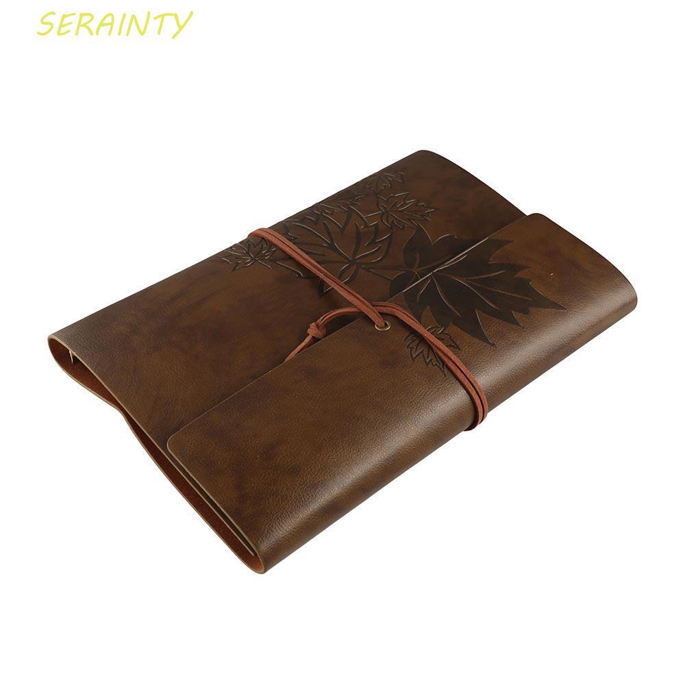 SERAINTY Travelers Vintage Notebook, Da PU A7 / A6 / A5 Da PU Kraft Notebook, Rời Lá Notebook Giấy K