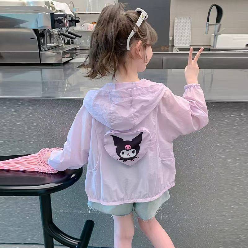 Summer Middle and Big Children Girls Children's Sun Protection Clothing Girl Child Sun Protection Cl
