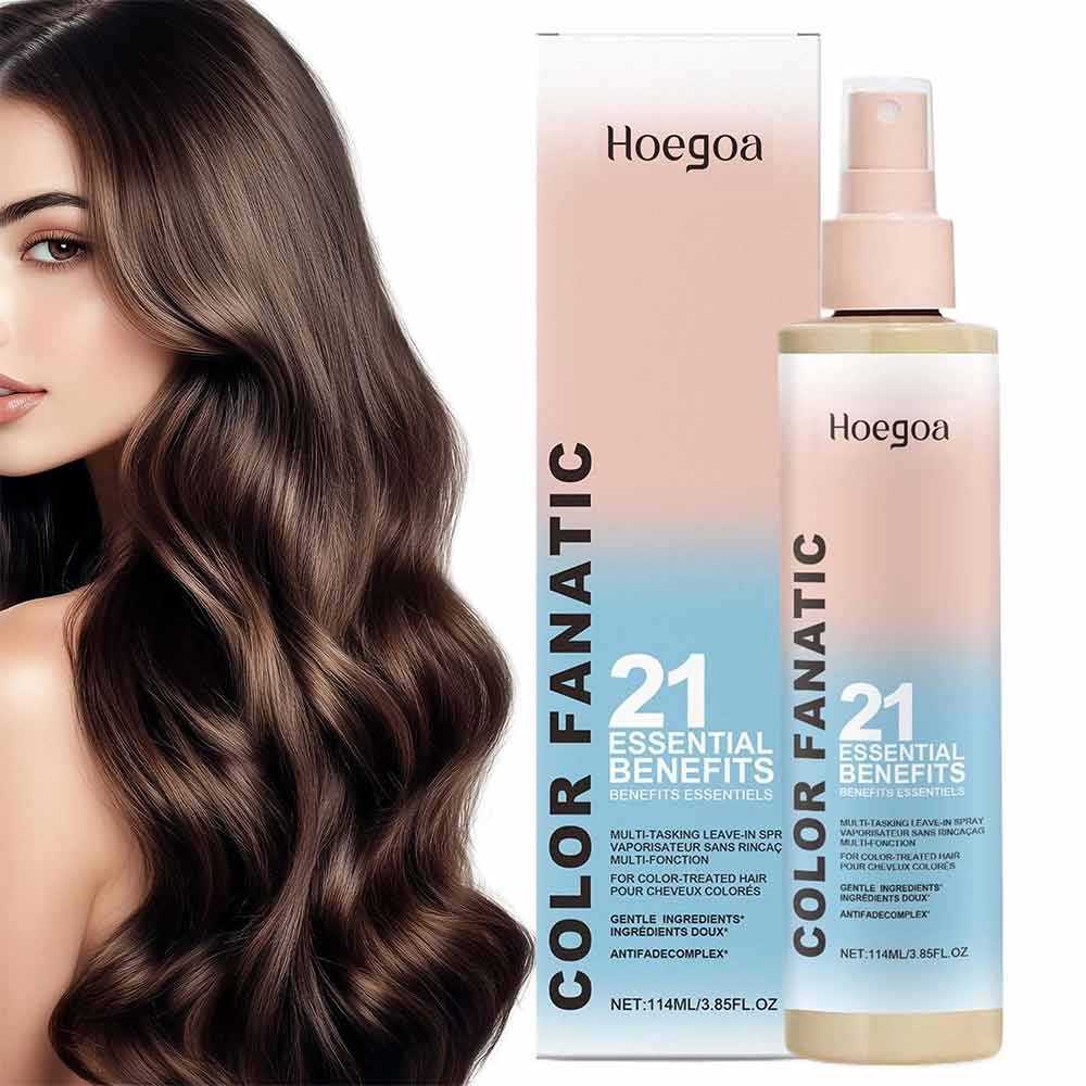 Xịt dưỡng tóc Hoegoa 21 Benefits 114ml, Giảm gãy, Duy trì màu tóc nhuộm rực rỡ