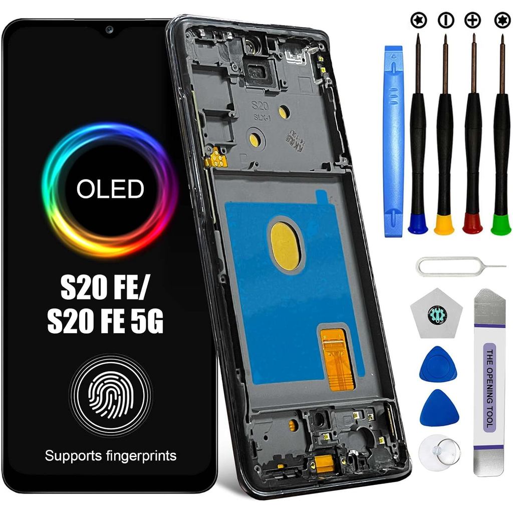Dành Cho Samsung Galaxy S20 FE / S20 FE Bộ Thay Thế Màn Hình 5G Màu Đen Với Màn Hình LCD AMOLED Bộ S