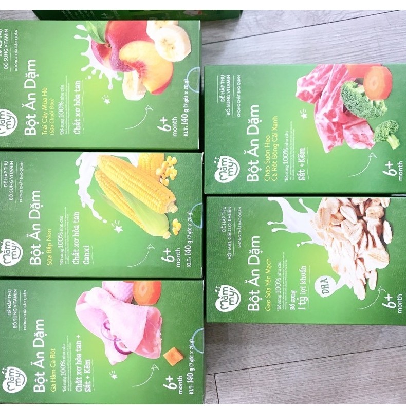 Bột ăn dặm MămMy 6m+10/2026 ( Tặng dầu ăn dặm).
