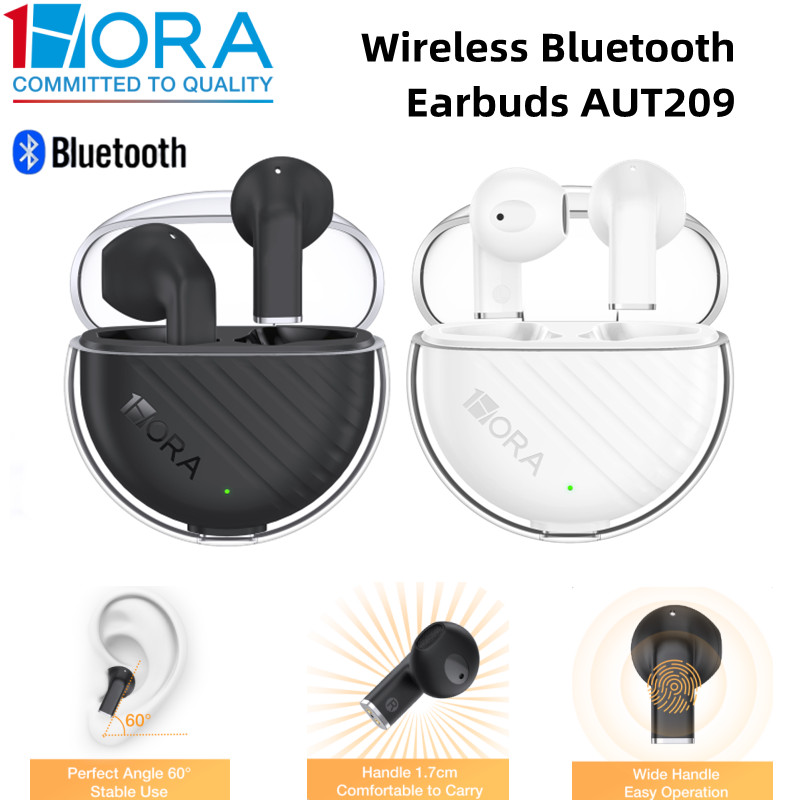 Tai nghe nhét tai Bluetooth 5.3 không dây 1HORA AUT209 có hộp sạc Điều khiển cảm ứng thông minh màu 