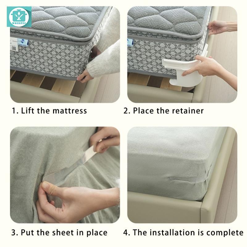 Pack Of 4 Bed Sheet Strap Bed Sheet Holder Clip For AntiSlip & Tidyness Bedding