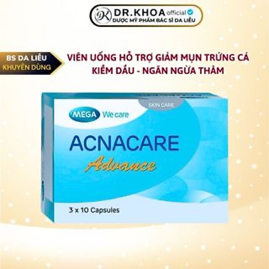 Acnacare Advance viên uống hỗ trợ ngừa mụn đẹp da kiềm dầu