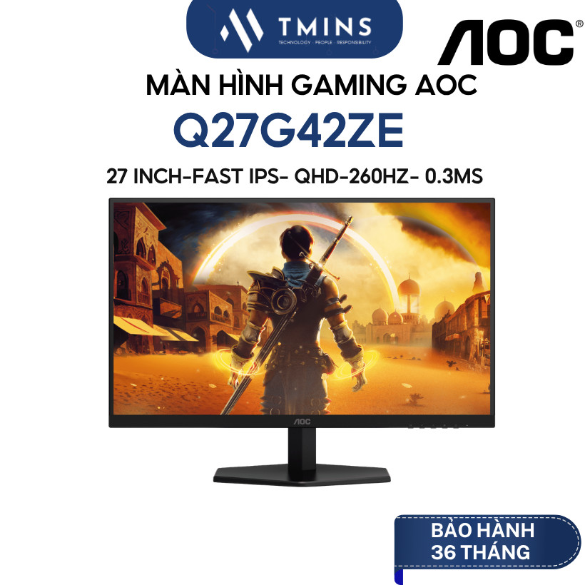 Màn hình Gaming AOC Q27G42ZE 27Inc IPS 2K 260Hz 0.3Ms  - Hàng chính hãng