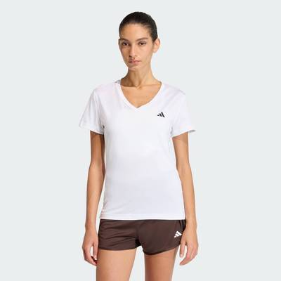 adidas Gym & Training Áo Thun Cổ Chữ V Workout Essentials Nữ trắng KB9595