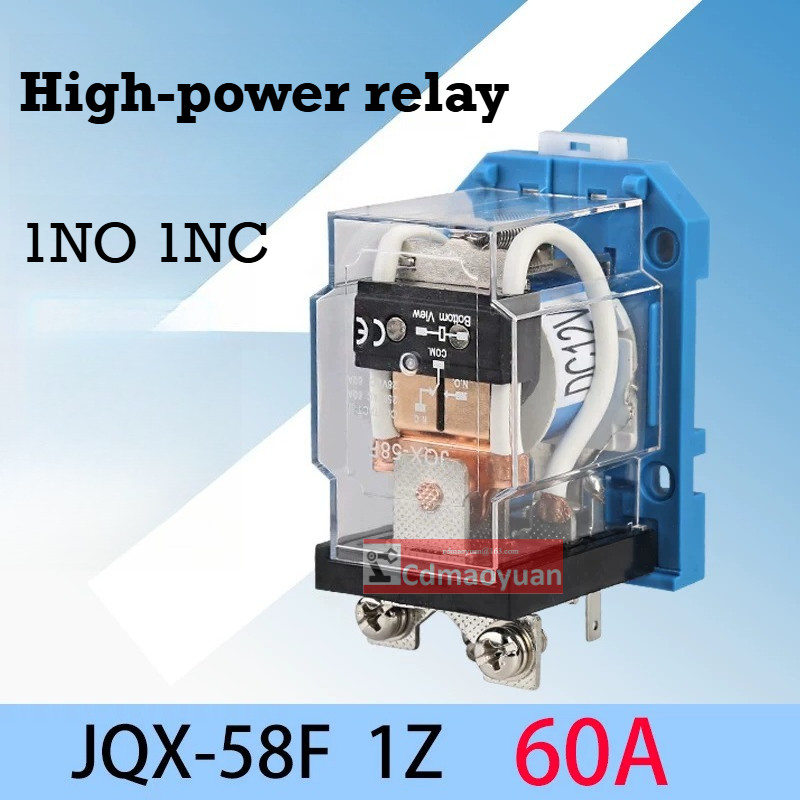 JQX-58F Rơle trung gian công suất cao 60A Dòng điện cao 220V AC DC12V 24 DC Hướng dẫn