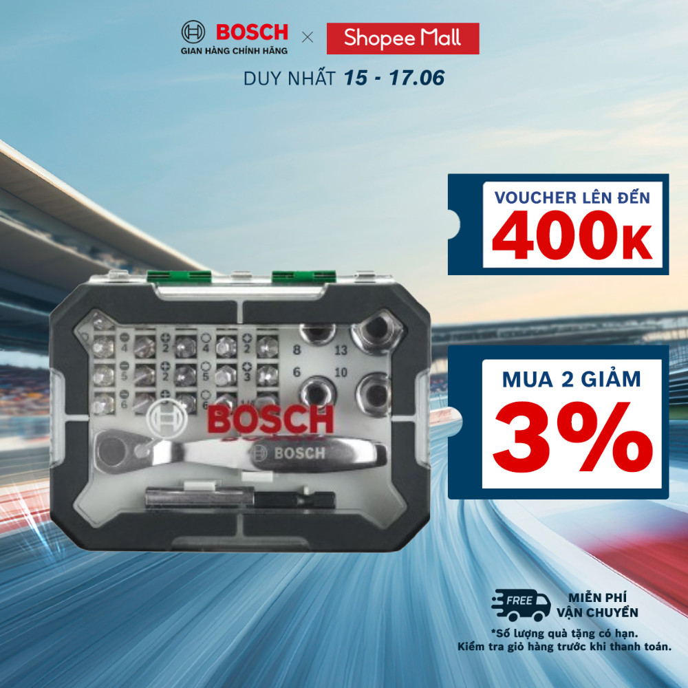 Bộ vặn vít Bosch 26 món 2607017322