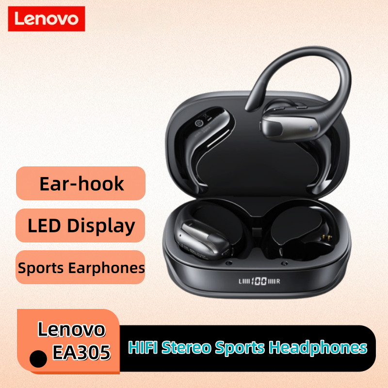 Tai nghe Lenovo EA305 Tai nghe không dây Bluetooth Tai nghe không dây 14,2mm Trình điều khiển LED Mà
