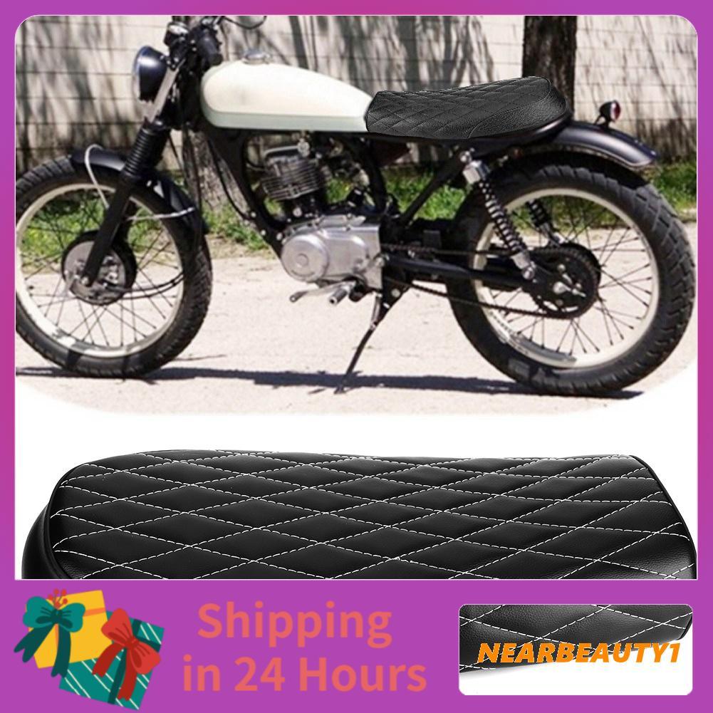 Nea Nea Cafe Race Yên Xe Máy Da PU Vintage Ghế Đệm Bằng Cho CG125 GN CG CB200 CB350 CB400SS CB500 CB