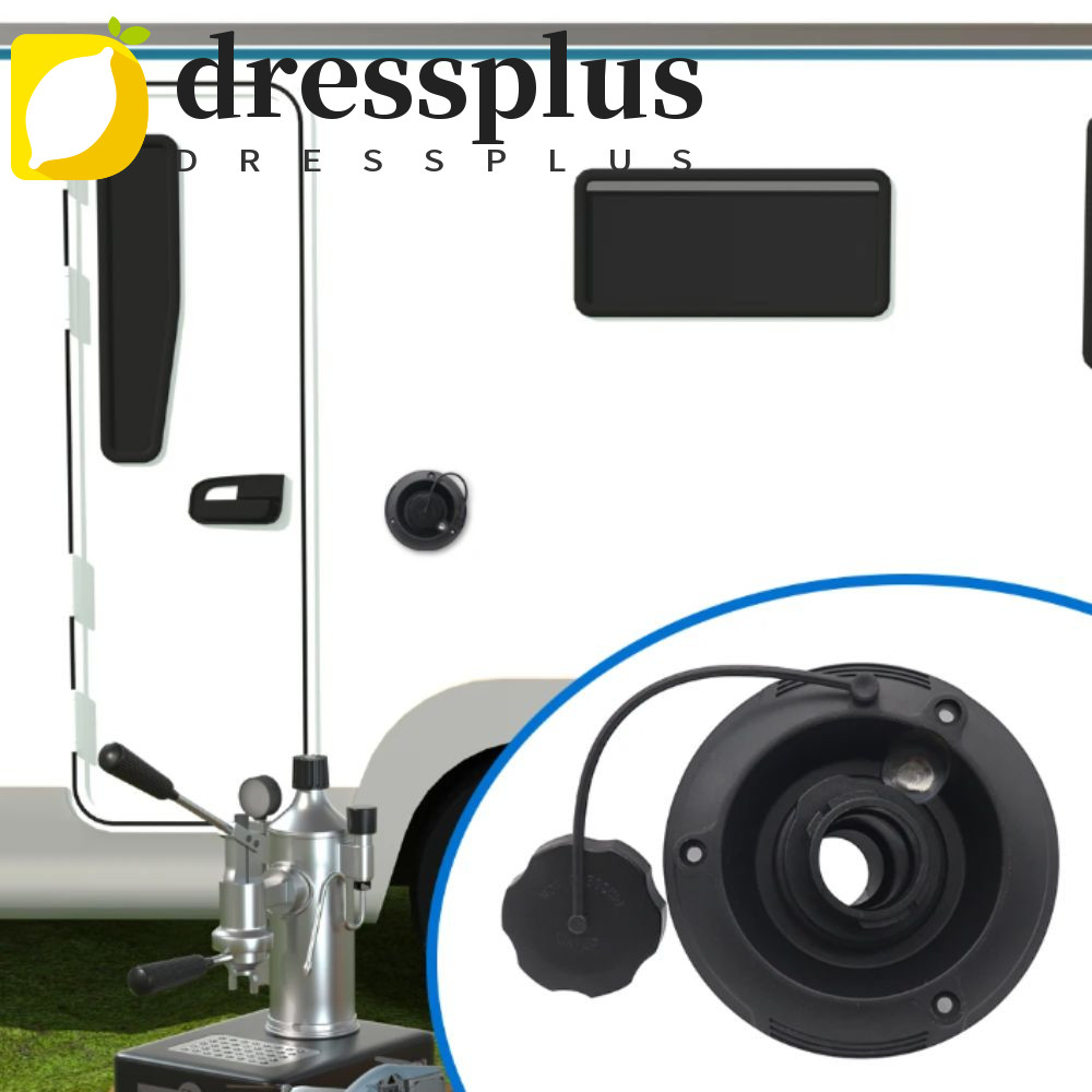 DRESSPLUS RV Gravity Water Inlet, Gravity Fill Black Gravity Fresh Water Fill Hatch, Inlet Round Fre