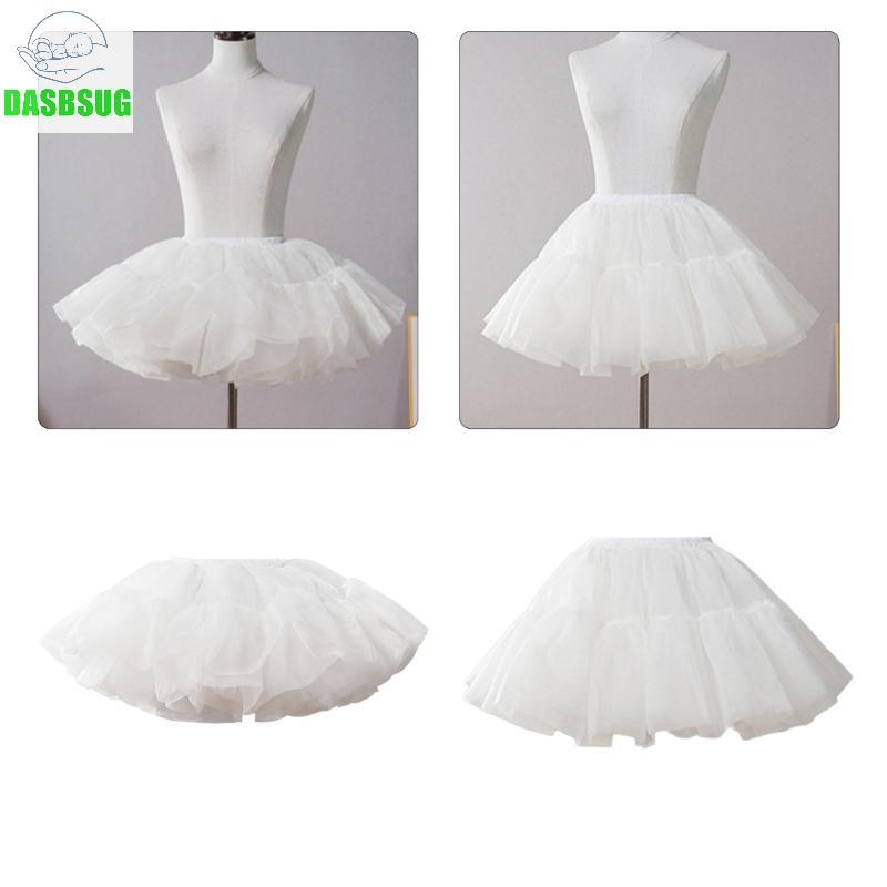 Women Ruffle Petticoat 6 Layer Tulle Short Puffy Skirt Hoopless Tutus Underskirt