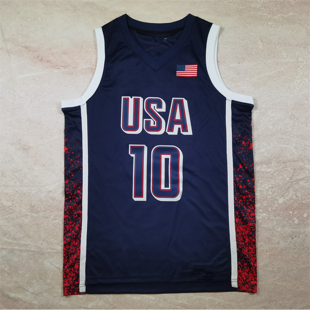 Áo bóng rổ nam Olympic Paris 2024-Allen và Tatum Rabbit Silhouette Print