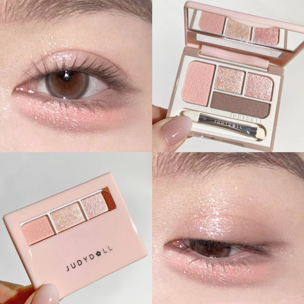 Judydoll / Judydoll Lying Silkworm Palette Brightening to Four Color Eyeshadow Palette Eyeliner
