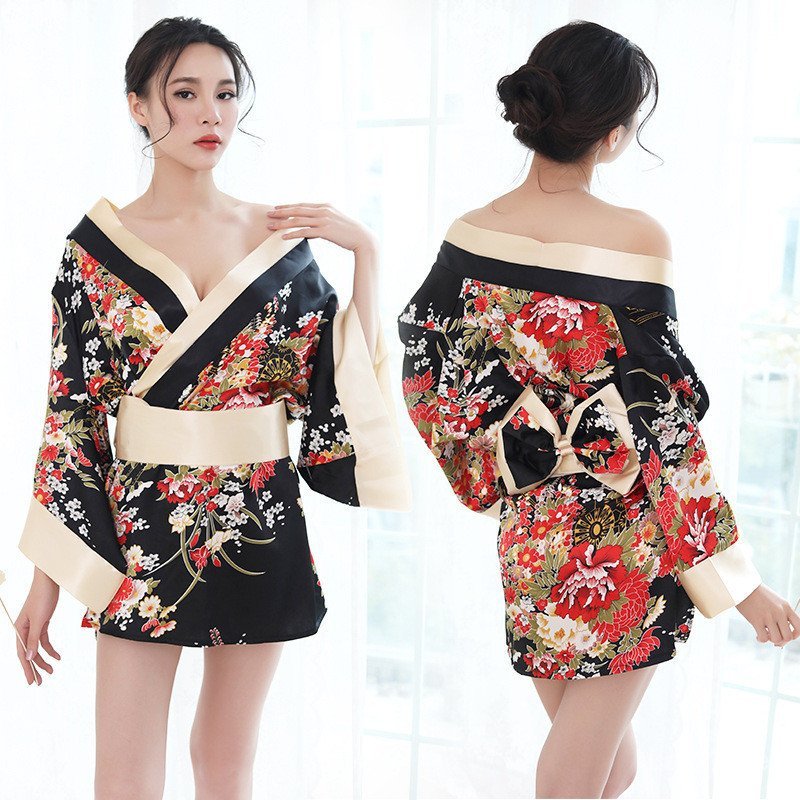 Phong Cách Nhật Bản Geisha Oiran Kimono Bộ Đồ Ngủ Váy Ngủ Ninja Nhật Bản Sườn Xám COS Quần Áo Nhà Qu