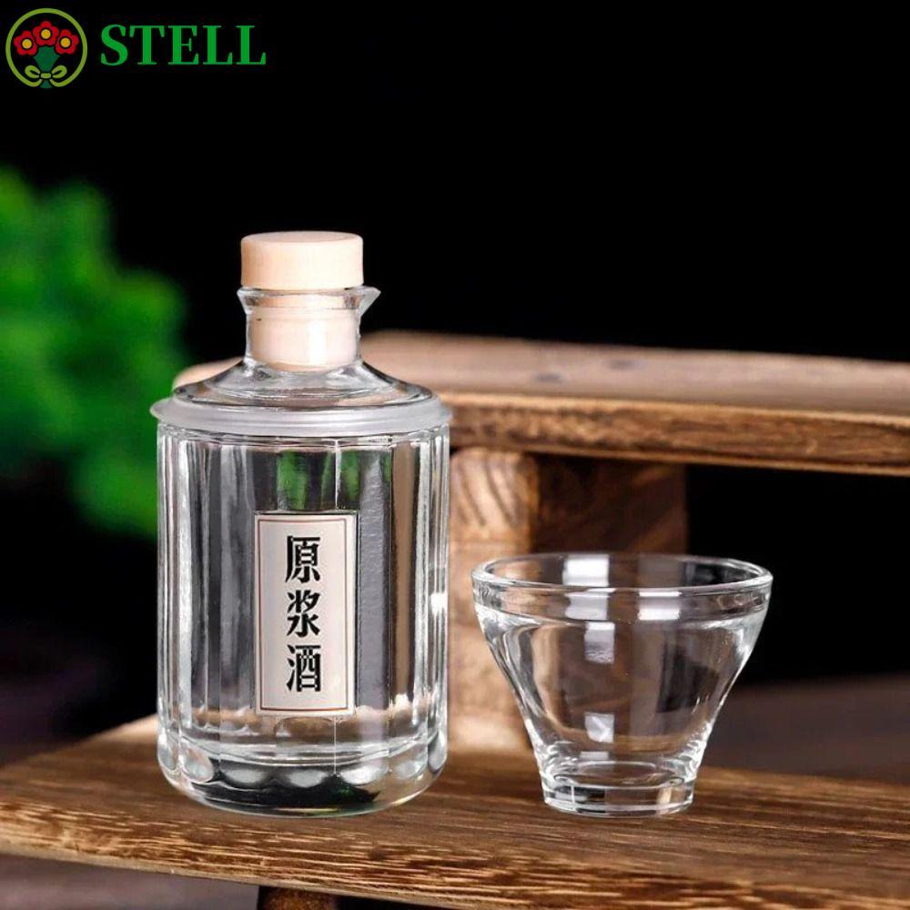 Bình đựng rượu STELL, Bình đựng rượu 100ML dễ thương, Chai rượu Mini thủy tinh trong suốt Barware Bo
