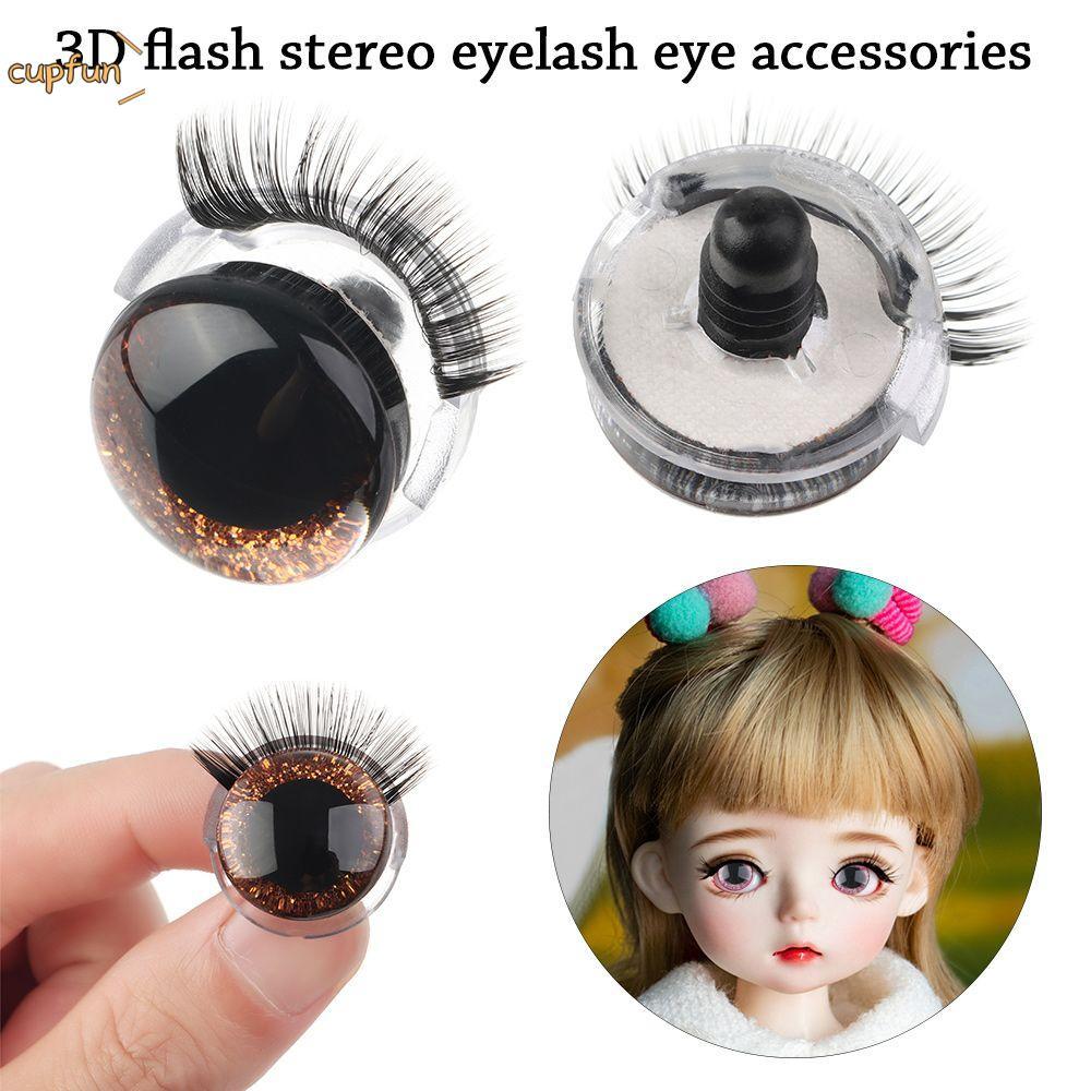 CUPFUN Mắt có lông mi Búp bê 20mm Làm mắt nhấp nháy DIY