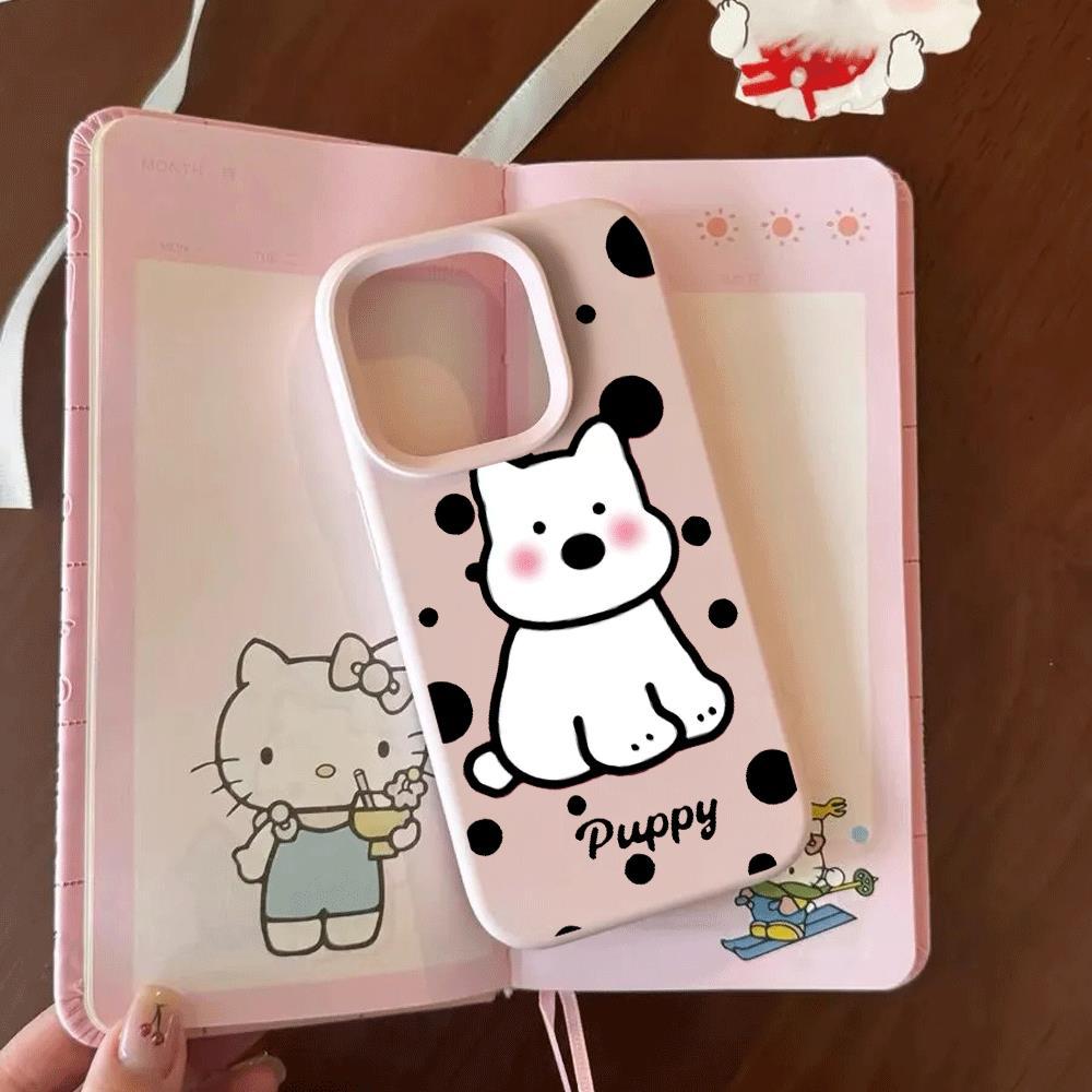 Wave Point Puppy Puppy Puppy cho trường hợp iPhone 17promax 161514plus Silicone 131121