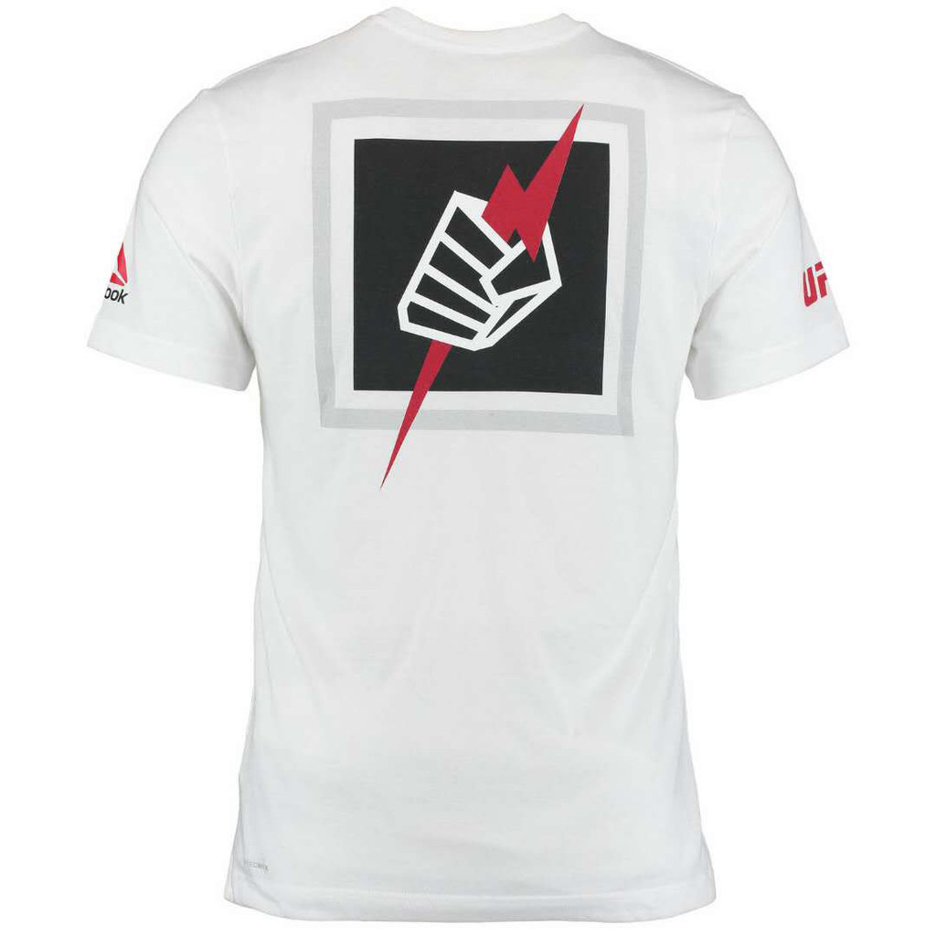 [Readystock] MMA hỗn hợp võ thuật UFC nam Reebok PRIDE Áo thun trắng tay ngắn UFC