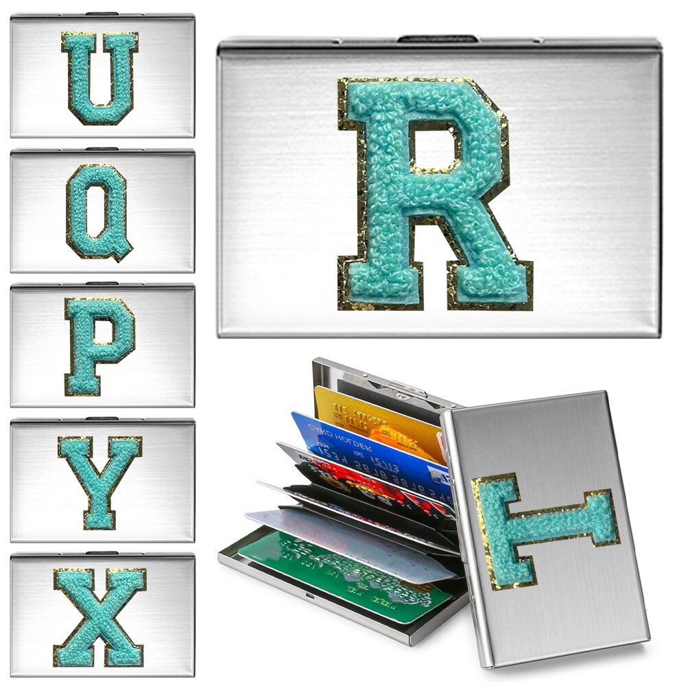 Thin Purse Card Case Credit Card Holder Men Embroidery Label Anti-scan Smart Wallet RFID ID Business