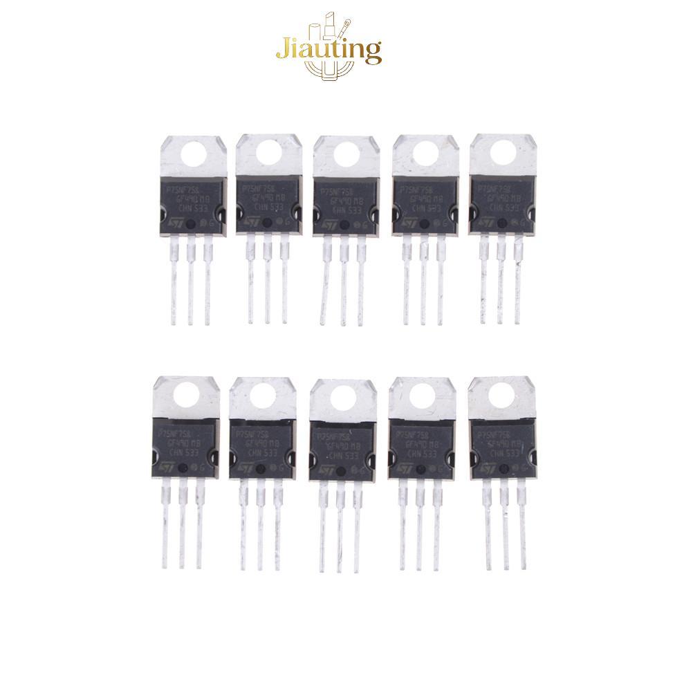 Jiauting 10 CÁI P75NF75 P75N75 STP75NF75 TO-220 bóng bán dẫn oril Jiating