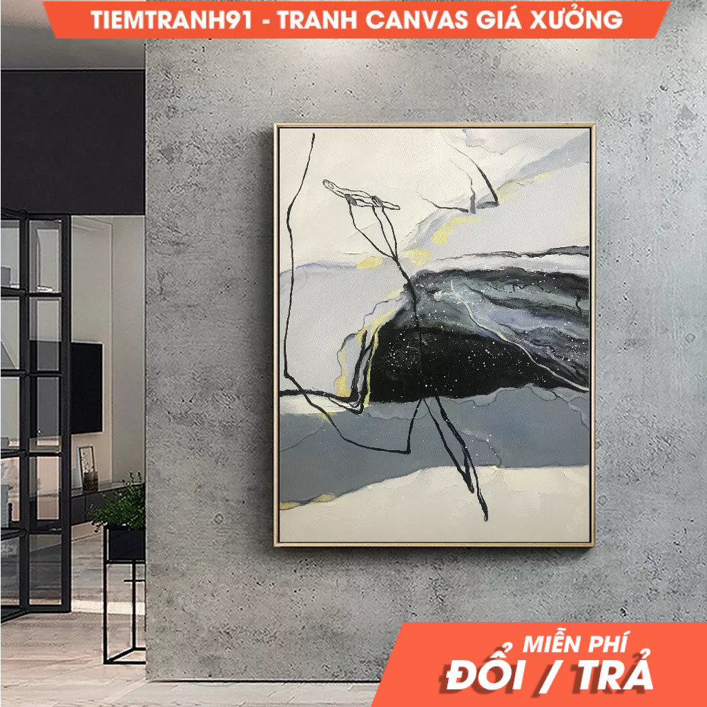 Tranh treo tường, Large Wall Canvas Painting,Large Wall Abstract Painting,Original Minimalist Abstra