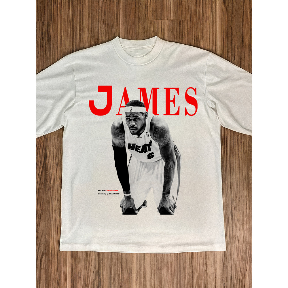 SHAMMGOD James Irving Curry Kobe Iverson Madi Inkjet Cotton Nguyên Chất Rời 230 Tay Ngắn Nặng
