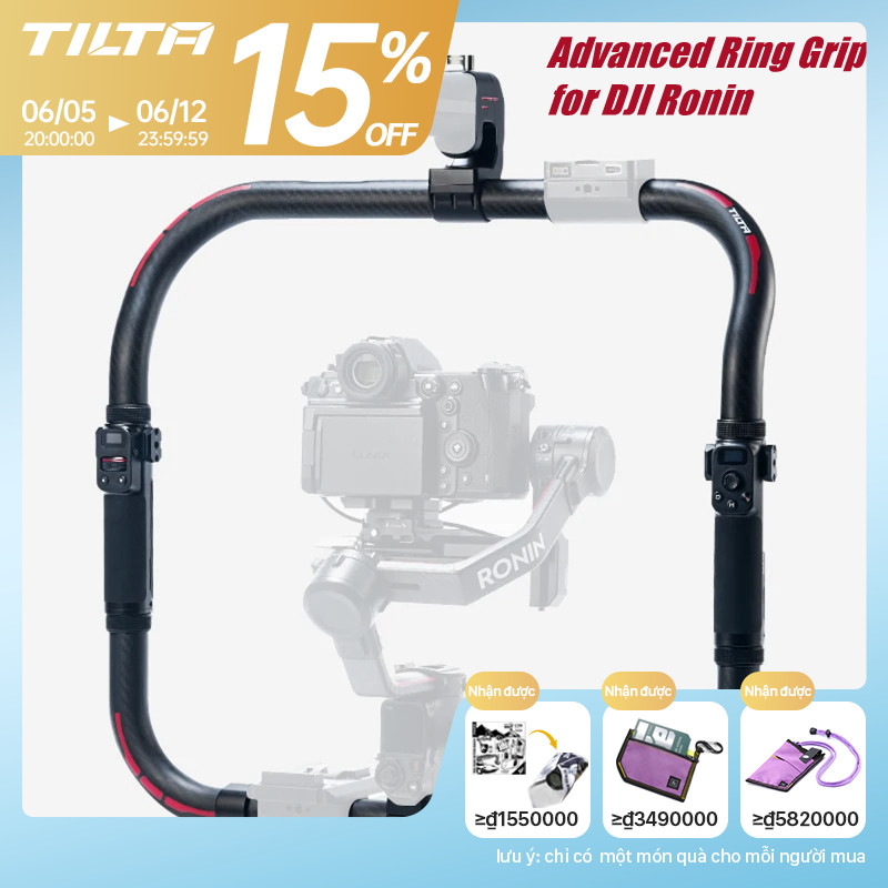 TILTA TGA-ARG Vòng nâng cao Tay cầm Gimbal Giá đỡ máy ảnh cho DJI Ronin RS2 RS3 pro RS4 RS4 Pro RS5 