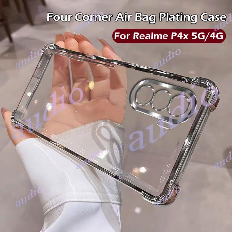 Ốp điện thoại trong suốt mạ bốn góc Realme P4x 4G 5G cho realme P4x P4 Lite Power 4G 5G Ốp lưng sili