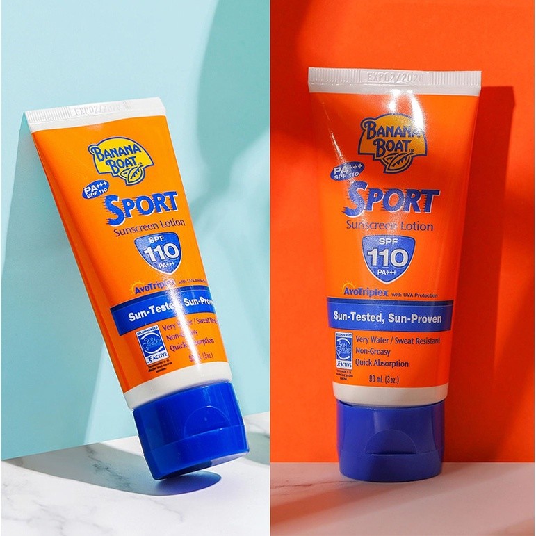 Banana Boat Sport SPF110 + + 90ML Kem chống nắng thuyền chuối Kem chống nắng nước Banana Boat Kem ch