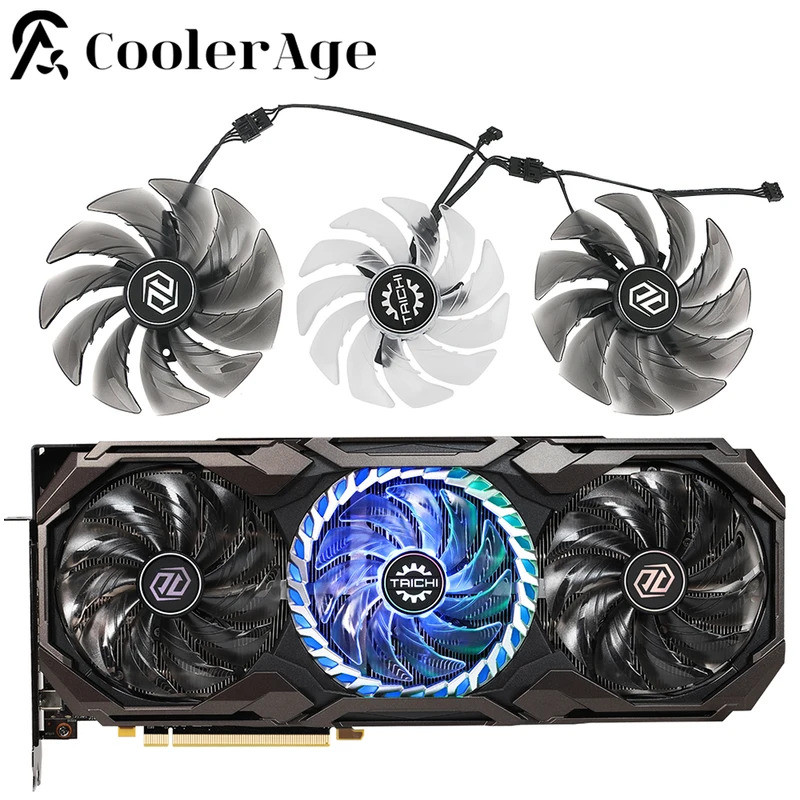 Quạt GPU 95mm FDC10U12S9-C 85mm FDC10H12S9-C RX6800 cho ASRock AMD Radeon RX 6800 XT Taichi X Card Đ