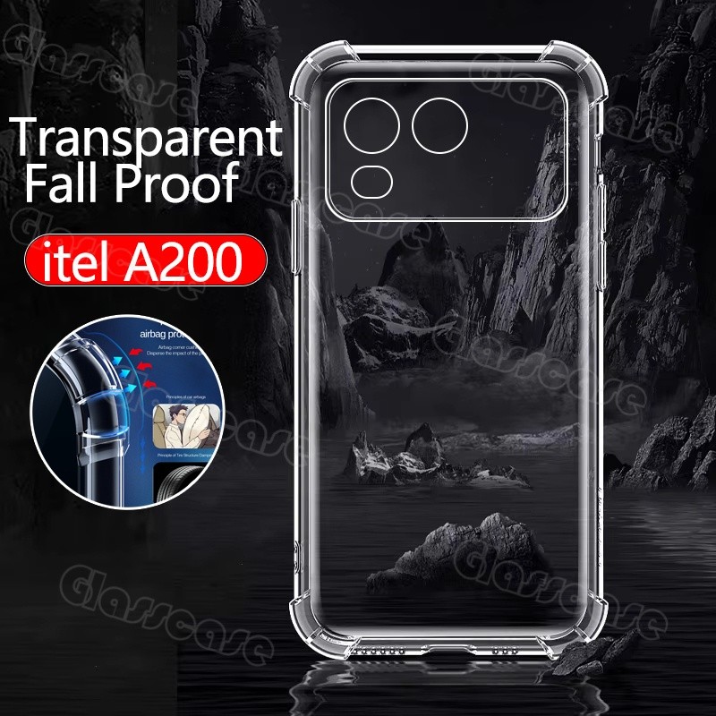 Ốp Lưng TPU Trong Suốt Itel A200 2026 Cho Itel A200 A200+ A200plus ItelA200+ Chống Sốc Bảo Vệ Toàn D