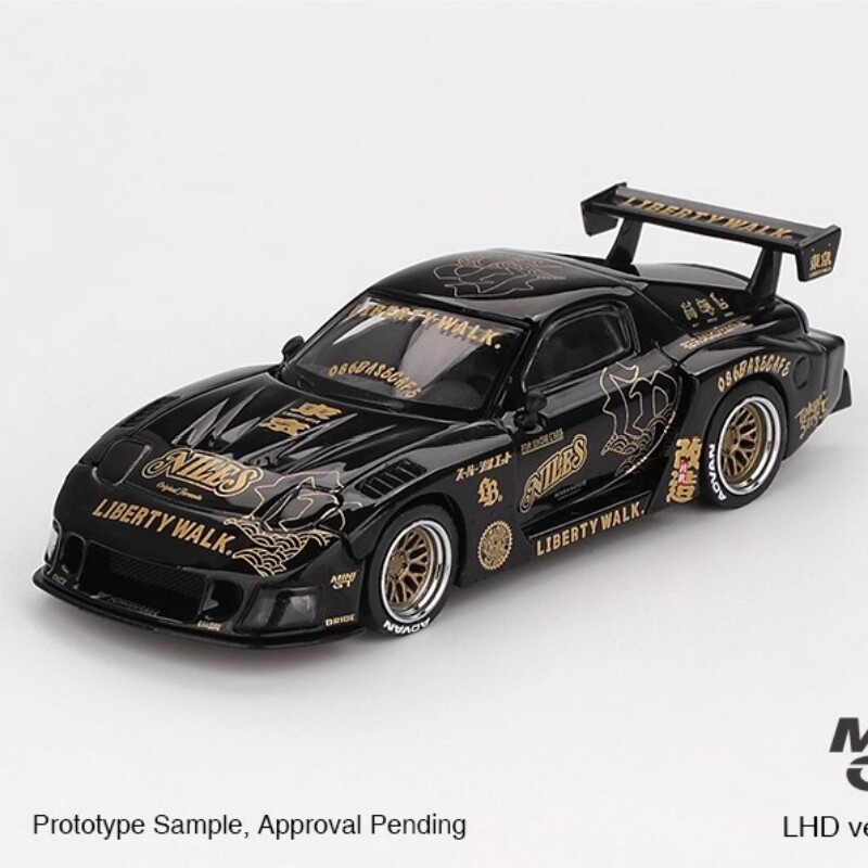 ※ Bán ※ MINI GT 1: 64 1101 MAZDA MAZDA RX7 Mẫu xe hợp kim màu đen