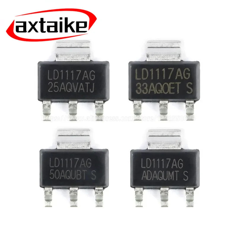 5 CÁI LD1117AG LD1117-ADJ LD1117-5.0 LD1117-3.3 LD1117-2.5 LD1117-1.8 LD1117-1.2 SOT-223 IC điều chỉ